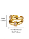 Wholesale Heartshaped Copper Ring With Gold Inlay For Women Geometric Style