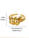 Wholesale Heartshaped Copper Ring With Gold Inlay For Women Geometric Style