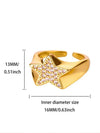 Wholesale Heartshaped Copper Ring With Gold Inlay For Women Geometric Style
