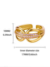 Wholesale Heartshaped Copper Ring With Gold Inlay For Women Geometric Style