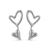 Wholesale Heartshaped Electroplated Gold And Silver Twotone Stainless Steel Earrings For Women