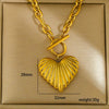 Wholesale Heartshaped Electroplated Stainless Steel Pendant Necklace For Women