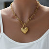 Wholesale Heartshaped Electroplated Stainless Steel Pendant Necklace For Women
