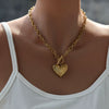 Wholesale Heartshaped Electroplated Stainless Steel Pendant Necklace For Women