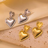 Wholesale Heartshaped Electroplated Titanium Steel Twist Chain Pendant Necklace For Women