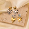 Wholesale Heartshaped Electroplated Titanium Steel Twist Chain Pendant Necklace For Women