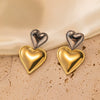 Wholesale Heartshaped Electroplated Titanium Steel Twist Chain Pendant Necklace For Women