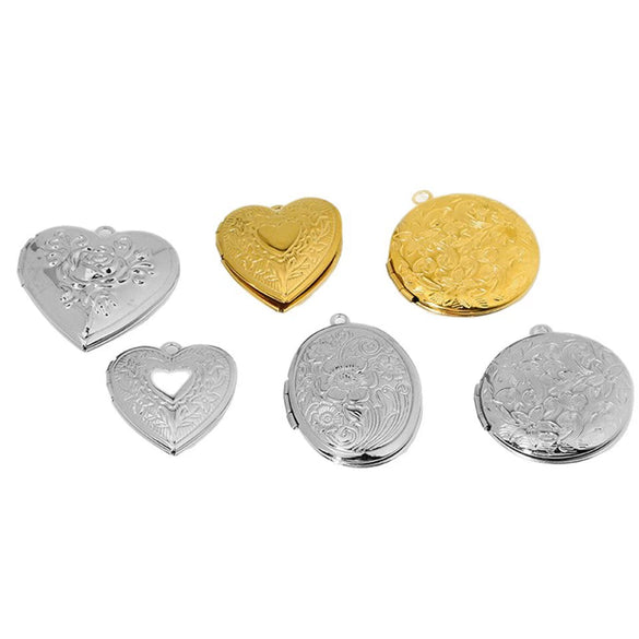 Wholesale Heartshaped Engraved Stainless Steel Electroplated Pendant Necklace With Geometric Return Pattern Jewelry Accessory