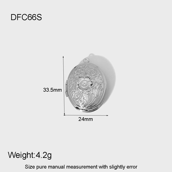 Wholesale Heartshaped Engraved Stainless Steel Electroplated Pendant Necklace With Geometric Return Pattern Jewelry Accessory