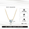 Wholesale Heartshaped Geometric Single Diamond Pendant Titanium Steel Electroplated Calendering Chain Necklace For Women