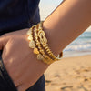 Wholesale Heartshaped Geometric Stainless Steel Electroplated Bee Bracelet With Zircon Inlay Jewelry Accessory