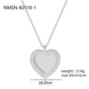 Wholesale Heartshaped Geometric Stainless Steel Fashion Simple Clavicle Necklace For Women With Electroplating