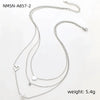 Wholesale Heartshaped Geometric Stainless Steel Fashion Simple Clavicle Necklace For Women With Electroplating