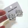 Wholesale Heartshaped Geometric Stainless Steel Stamped Earrings For Women