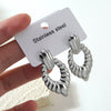 Wholesale Heartshaped Geometric Stainless Steel Stamped Earrings For Women