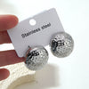 Wholesale Heartshaped Geometric Stainless Steel Stamped Earrings For Women