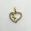Wholesale Heartshaped Goldplated Copper Pendant Charms With Colorful Zircon Inlay Diy Jewelry Accessories For Women
