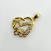 Wholesale Heartshaped Goldplated Copper Pendant Charms With Colorful Zircon Inlay Diy Jewelry Accessories For Women