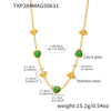 Wholesale Heartshaped Goldplated Stainless Steel And Czech Glass Ferris Wheel Super Flash Light Luxury Unisex Jewelry Set With Necklace And Hand Jewelry