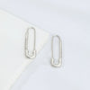 Wholesale Heartshaped Paper Clip Inlaid Zirconium Earrings For Women Copper Electroplated