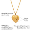 Wholesale Heartshaped Pendant Necklace For Women Stainless Steel 18K Real Gold Plated With Pvd Furnace Vacuum Real Gold Plating
