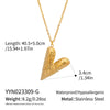 Wholesale Heartshaped Pendant Necklace For Women Stainless Steel 18K Real Gold Plated With Pvd Furnace Vacuum Real Gold Plating