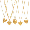 Wholesale Heartshaped Pendant Necklace For Women Stainless Steel 18K Real Gold Plated With Pvd Furnace Vacuum Real Gold Plating