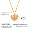 Wholesale Heartshaped Pendant Necklace For Women Stainless Steel 18K Real Gold Plated With Pvd Furnace Vacuum Real Gold Plating