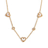 Wholesale Heartshaped Stainless Steel 18K Gold Plated Diamondencrusted Jewelry Bracelet And Necklace For Women