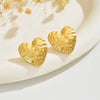 Wholesale Heartshaped Stainless Steel Stamped Earrings For Women