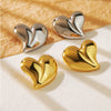 Wholesale Heartshaped Stainless Steel Stamped Love Earrings For Women Light Luxury Style