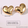 Wholesale Heartshaped Stainless Steel Stamped Love Earrings For Women Light Luxury Style