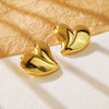 Wholesale Heartshaped Stainless Steel Stamped Love Earrings For Women Light Luxury Style