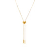 Wholesale Heartshaped Titanium Steel Necklace With 18K Gold Plated Stainless Steel Tassel Yshaped Chain Fashionable Design