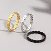 Wholesale Heartshaped Titanium Steel Women's Ring With Electroplating