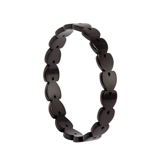 Wholesale Heartshaped Titanium Steel Women's Ring With Electroplating