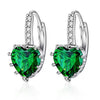 Wholesale Heartshaped Zircon Inlaid Electroplated Earrings Unisex Small Fresh Style