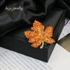 Wholesale Heavy Industry Style Zinc Alloy Maple Leaf Brooch Electroplated Unisex Accessories
