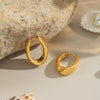 Wholesale High End Light Luxury Simple Trend Girls Titanium Steel U Shaped Earrings With Pvd Vacuum Real Gold Electroplating