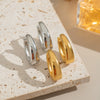 Wholesale High End Light Luxury Simple Trend Girls Titanium Steel U Shaped Earrings With Pvd Vacuum Real Gold Electroplating