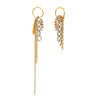 Wholesale High End Luxury Women's Stainless Steel Geometric Tassel Earrings With 18K Gold Plated Electroplating