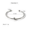 Wholesale High End Niche Design Glossy Knotted Stainless Steel Bracelet With 18K Gold Plated Color Preserving Vacuum Real Gold Electroplating In Pvd Furnace