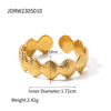 Wholesale High Fashion Quiet Design Stainless Steel Ring With Geometric Pattern And Electroplating Process For Women