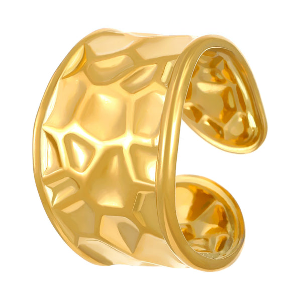 Wholesale High Grade Stainless Steel Irregular Geometric Joint Ring For Women With Electroplating Treatment