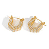 Wholesale High Grade Unisex U Shaped Titanium Steel Earrings With 18K Gold Pvd Vacuum Real Gold Electroplating Fashion And Versatile