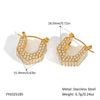Wholesale High Grade Unisex U Shaped Titanium Steel Earrings With 18K Gold Pvd Vacuum Real Gold Electroplating Fashion And Versatile