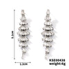 Wholesale High Luxury Zircon Earrings Copper Geometric Style For Women