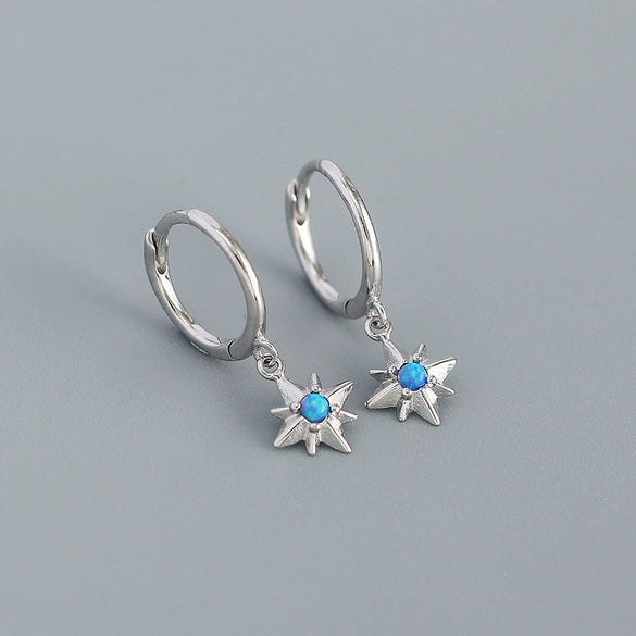 Wholesale High Quality Earrings 925 Silver Star Design Electroplated