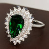 Wholesale Highend Dropshaped Copper Ring For Women With Zirconia And Geometric Design