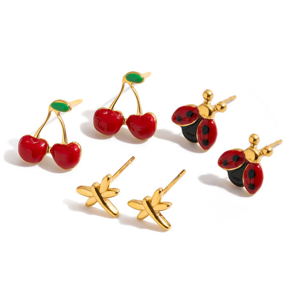 Wholesale Highend Electroplated Geometric Stainless Steel Oil Drop Earrings For Women